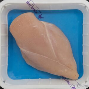 CHICKEN: BREAST FREE RANGE SKIN OFF RW 2KG