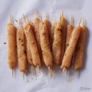 CHICKEN: T/LOIN STICKS 40G HONEY SOY (10) 400GM