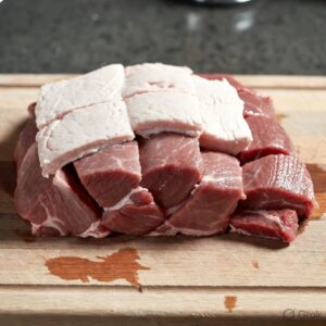 PORK: SHOULDER B/OUT R/ON DICED