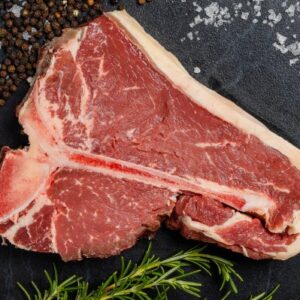 BEEF: T-BONE YG 350G 5 PACK FRZ 1.75KG